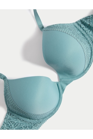 Marks & Spencer Body Soft Wired T Shirt Sütyeni Mavi