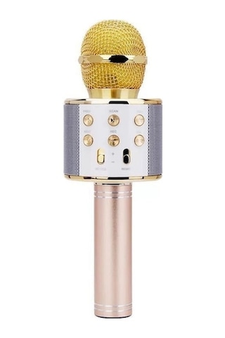 Artfulabode Karaoke Mikrofon, Kablosuz Bt, Şarj Edilebilir, 1200mah, 10m İletim, Gül Altını Renk