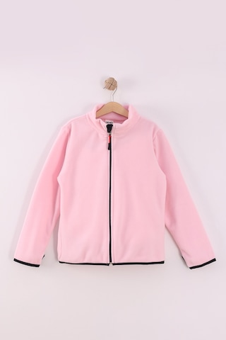 Monox Çocuk Unisex Parmak Geçmeli Polar Ceket Pembe