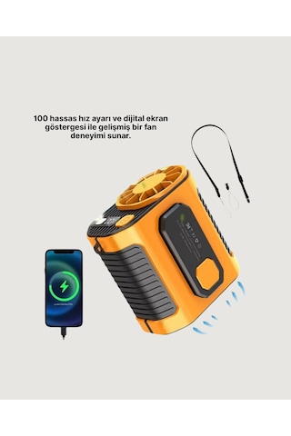 Usb - 418 - Şarjlı Kompakt El Ve Boyun Fanı - Csmo-tex - Çok Fonksiyonlu