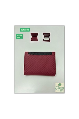 Store Erkek Vegan Deri Monarch Şık Ve Spor Cüzdan Bordo