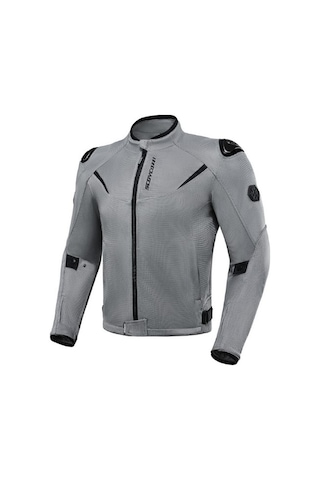 Scoyco Jk194 Motosiklet Montu Yazlık Fileli Dayanıklı Makro Kumaş Motorcu Mont Silver