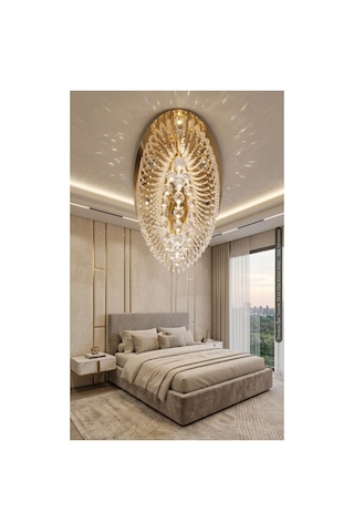 Avize Elips 60 Lık Gold Altın Altın