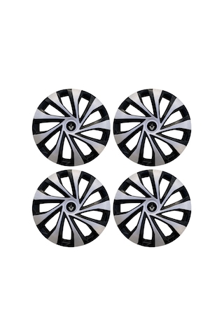 Kırılmaz Renault Symbol 14'' inç Uyumlu Jant Kapağı 4 Adet 1 Takım Çelik Görünümlü