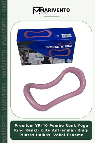 Premium Yr-40 Pembe Renk Yoga Ring Renkli Kutu Antrenman Ringi Pilates Halkası Vokal Esneme