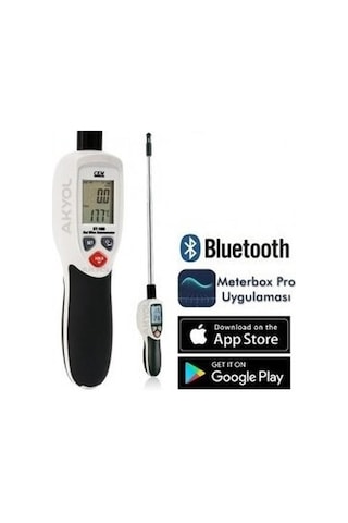 Cem Dt 1880 Teleskobik Problu Kızgın Tel Hava Hızı Ve Sıcaklık Ölçer Anemometre Kayıt Özellikli