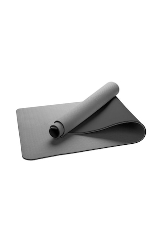 Ekolojik 6mm Tpe Yoga Matı Pilates Minderi Gri Diğer