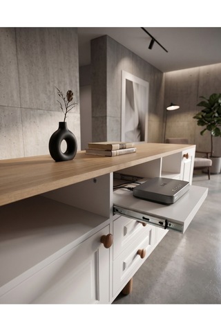 Life Tv Ünitesi %100 Mdf Beyaz - Meşe