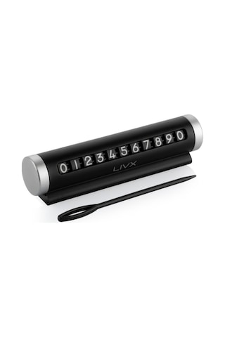 LivX Alüminyum Kasa Çevirmeli Araç Park Telefon Numaratör