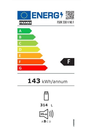 Franke FSDR 330 V NE F 318 LT Tek Kapılı Ankastre Buzdolabı