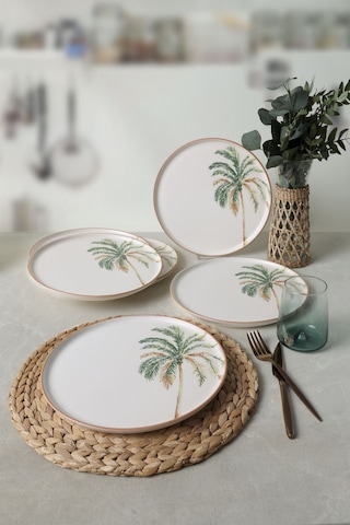 Keramika Bronze Palmiye Nordic Servis Tabağı 28 Cm 6 Adet 22903 Çok Renkli