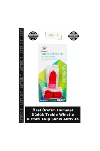 Özel Üretim Hummel Düdük Treble Whistle Kırmızı Ekip Sahis Aktivite