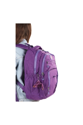 Bizoon Np292 Unisex Su Geçirmez Kumaş Günlük Okul Seyahat Mor Sırt Çantası
