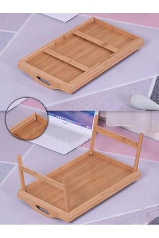 Kapris  KAP-112 Katlanır Ayaklı Bambu Tepsi 50 x 30 CM