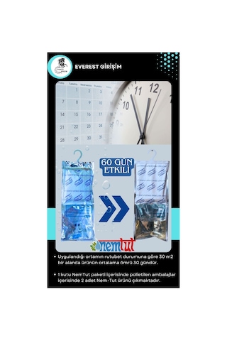 Nem Alıcı Rutubet Emici Koku Giderici Korozyon Önleyici 1 Kutu Içerisinde 2 Paket