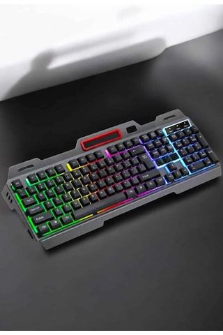 Bay Led Işıklı Oyuncu Klavye Usb Girişli Rgb Işıklı Q Klavye Mouse Najmaddin 41047416