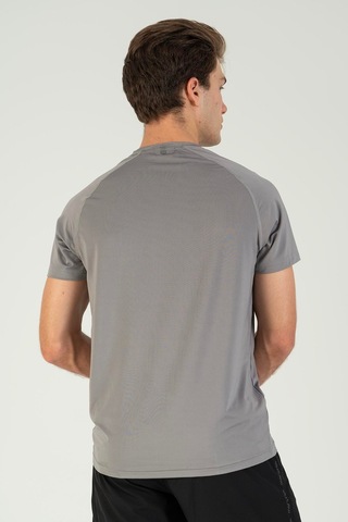 Maraton Regular Erkek Bisiklet Yaka Gri T-shirt Gri