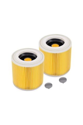 Mufunye Krcher Wd3 Premium Wd2 Wd3 Wd3p Wd3 Mv2 Mv3 Elektrikli Süpürge İçin 2 Paket Kartuş Filtre - Krcher Wd3 Premium Wd2 Wd3