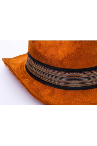 Twingold İsme Özel Süet Kovboy Fötr Şapka - Ab01007 - Taba Taba