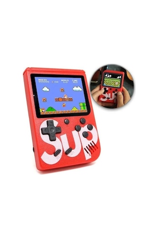 Sup Taşınabilir Video Oyun Konsolu 3" 400 Oyunlu Mini Atari Gameboy Kırmızı Sup Taşınabilir Video Oyun Konsolu 3" 400 Oyunlu Mini Atari Gameboy Kırmızı