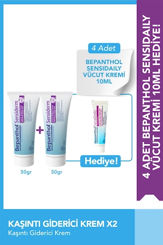 Bepanthol Sensiderm 50g 2'li Paket + Sensidaily Mini Boy Hediye - Egzama İçin Günlük Vücut Bakım
