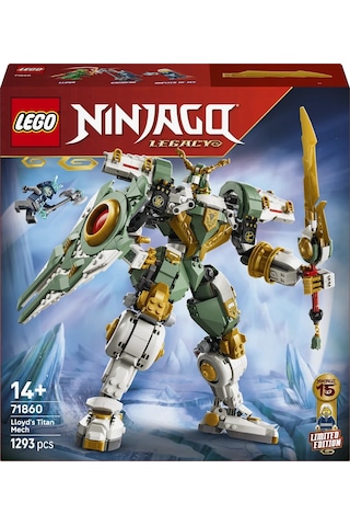 LEGO® NINJAGO® Lloyd'un Titan Robotu 15. Yıl Dönümü 71860 - 14 Yaş ve Üzeri için Minifigür İçeren Oyuncak Yapım Seti (1293 Parça)