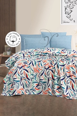 Vionel Home Gökkuşağı V1 8 Farklı Desenli Pamuklu Çift Kişilik Baskılı Pike