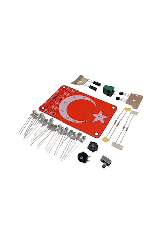 Dc 3-12v Yanıp Sönen Flaşörlü Türk Bayraklı Flip Flop Ledli Işık Kendin Yap Hobi Devresi Dıy Lehimleme Kiti - Demonte Montesiz