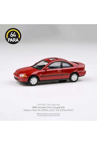 Para64 Honda Civic Coupe Ej1 1995 Milano Red Pa-55764 Çok Renkli