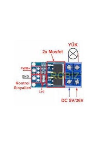 400w 15a Pwm Kontrollü Mosfet Anahtarlama Modülü