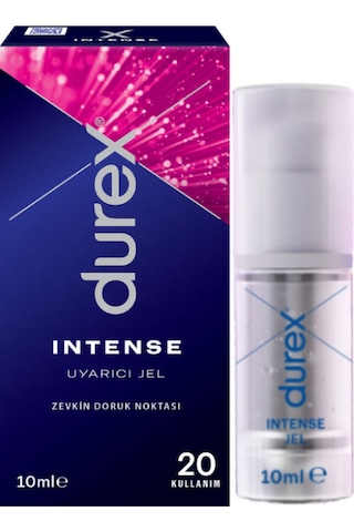 Durex Intense Kadın Uyarıcılı Jel + Siyah Deri Şaplak + Hediye