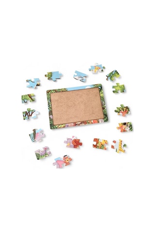 Hayvanlar Alemi 2 - 16 Parça Eğitici Öğretici Ahşap Çocuk Puzzle Yapboz Bebek Çocuk Oyuncak