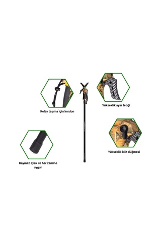 Fierydeer Tetikli Sistem Atış Monopodu Gen4 108-165cm Ayarlı