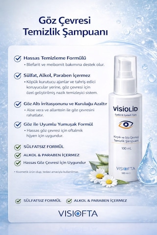 Visiolid Kirpik Göz Çevresi Ve Yüz Temizleme Şampuanı 100 ML
