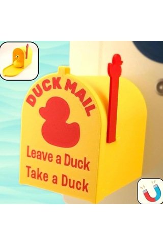 Geeksen Mini Sarı Ördek Temalı Manyetik Depolama Kutusu - Kabin Kapısı Dekorasyonu Ve Mektup Saklama Kutusu