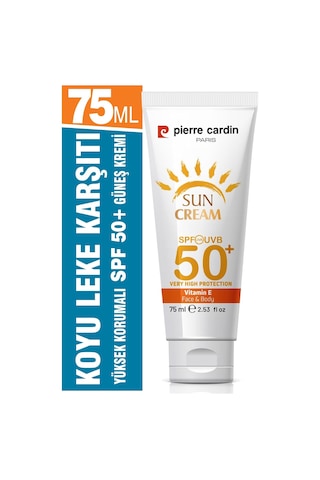 Pierre Cardin Spf 50 Leke Karşıtı Yüksek Koruyucu Yüz Güneş Kremi 75 Ml Normal Ve Kuru Ciltler İçin