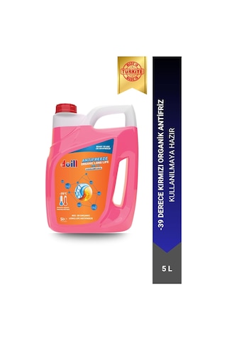 39 / -40 Derece Hazır Karışım 5 Litre Kırmızı Organik Antifriz - G12 Üretim Yılı: 2026