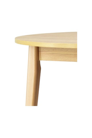 Vilinze Avanos Yuvarlak Sabit Mdf Mutfak Masası - Q90 Cm Naturel Naturel
