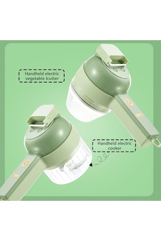 Xindoker Usb Şarjlı Elden Elektrikli Sebze Dilimleyici - Dilimleme/doğrama/temizleme Fonsiyonu, Tek Tuşlu Kontrol, Taşınabilir Mutfak Aleti