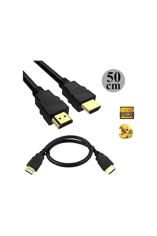 50 Cm 24K Gold Plated Full Hd Kısa Hdmi Kablo