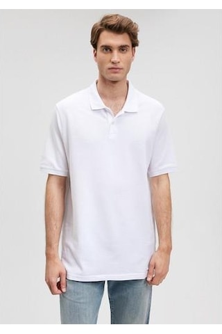 Mavi Polo Tişört-beyaz Beyaz