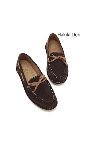 Gönderi(R) Gönderi R Kadın Kahve Süet Fiyonklu Rok Hakiki Deri Comfort Loafer Dyza55945139 Kahverengi
