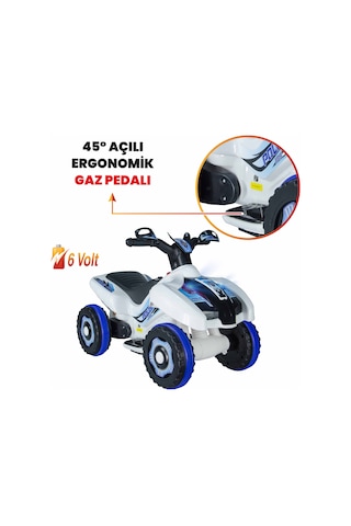 Uj Toys Ranger 6 V Akülü Atv Beyaz