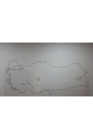 Dilsiz Türkiye Haritası Statik Kağıt Tahta