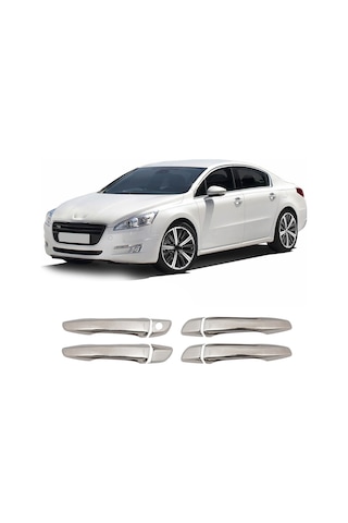 Peugeot 508 Uyumlu 2010 Ve Üzeri Krom Kapı Kolu 4 Kapı Paslanmaz Çelik