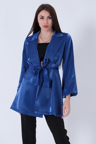 Feminist Saks Kolları Volanlı Monoray Saten Ceket 31050689.26 Saks