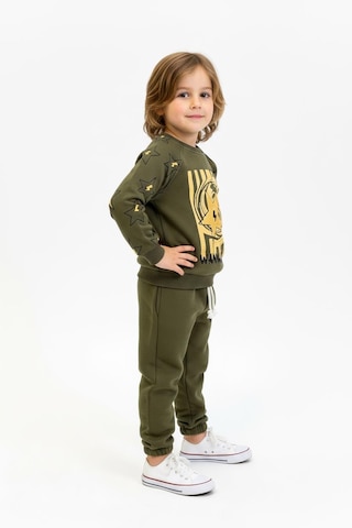 I Just Wanna Be Baskılı 2li Takım Haki