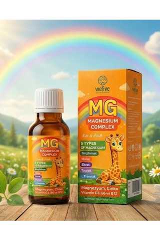 Mg Magnesium Complex - 5 Farklı Magnezyum Türü İçeren Takviye Edici Gıda 150 Ml