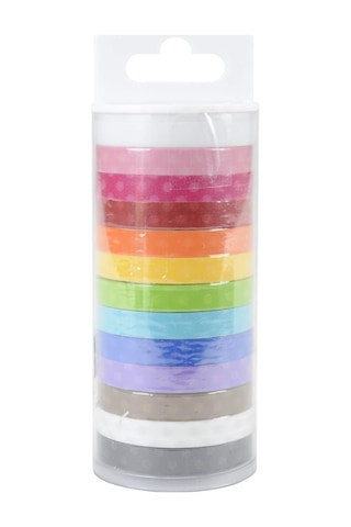 Doodlebug 4802 Monokromatik Washi Bant 12 Paket , 8 Mm X 12 Yd 1
