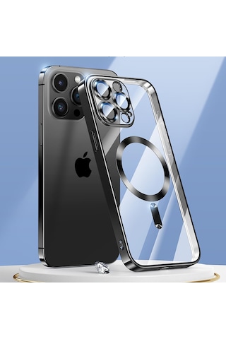 Apple Uyumlu iPhone 15 Pro Max Kılıf Kamera Lens Hoparlör Koruma Magsafe Şarj